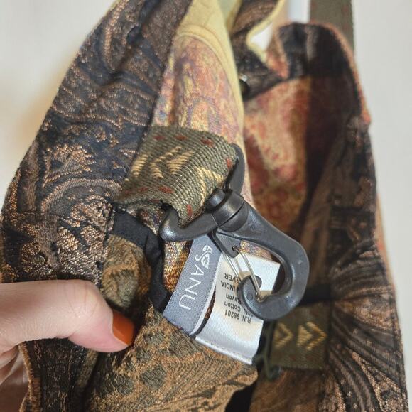 Anu Tote Paisley Boho Bag‎ Magnet Patchwork Tapestry Market Shopping Upcycled - Picture 6 of 10
